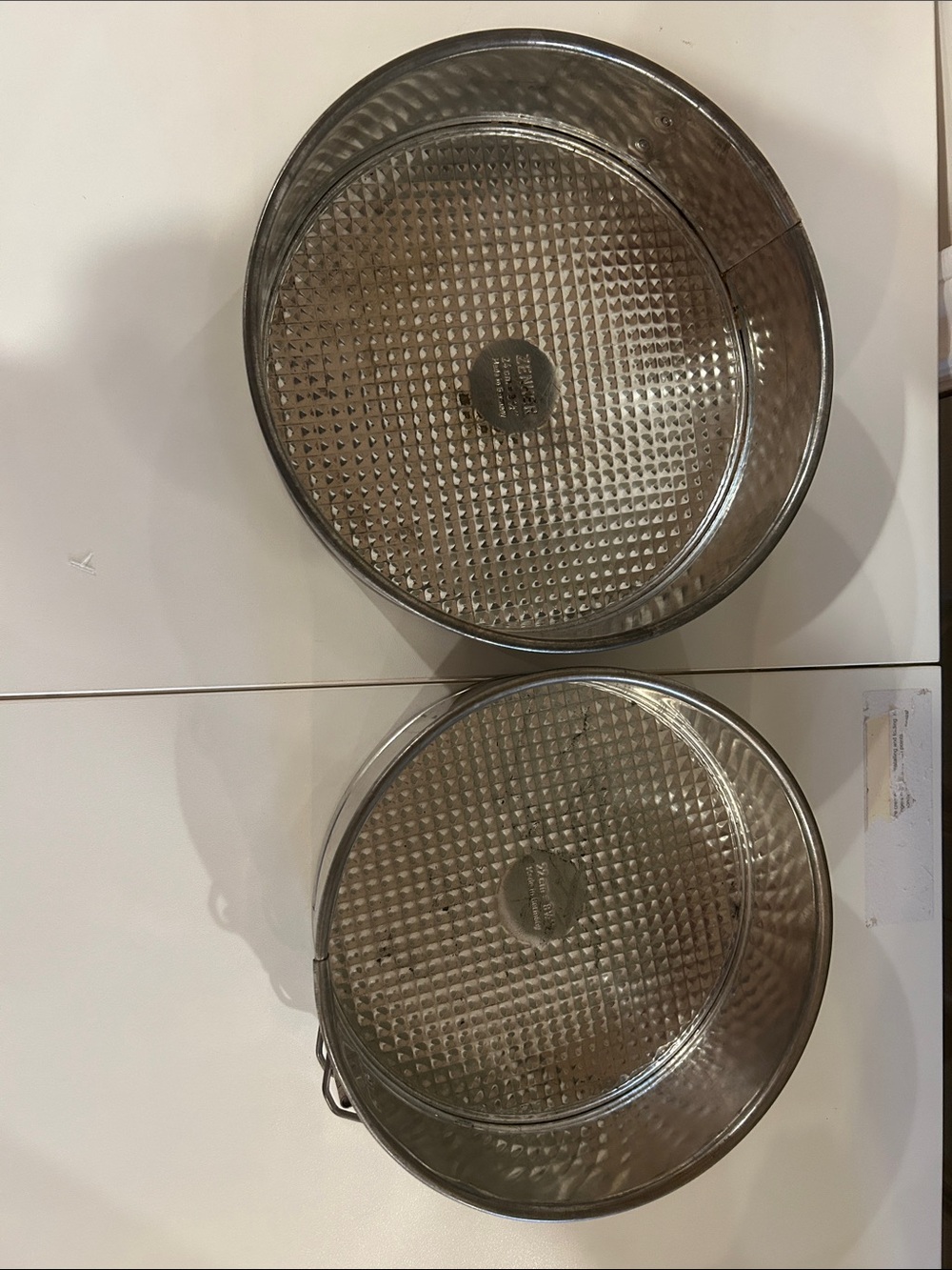 Silver Springform Cake Pans - Set of 2